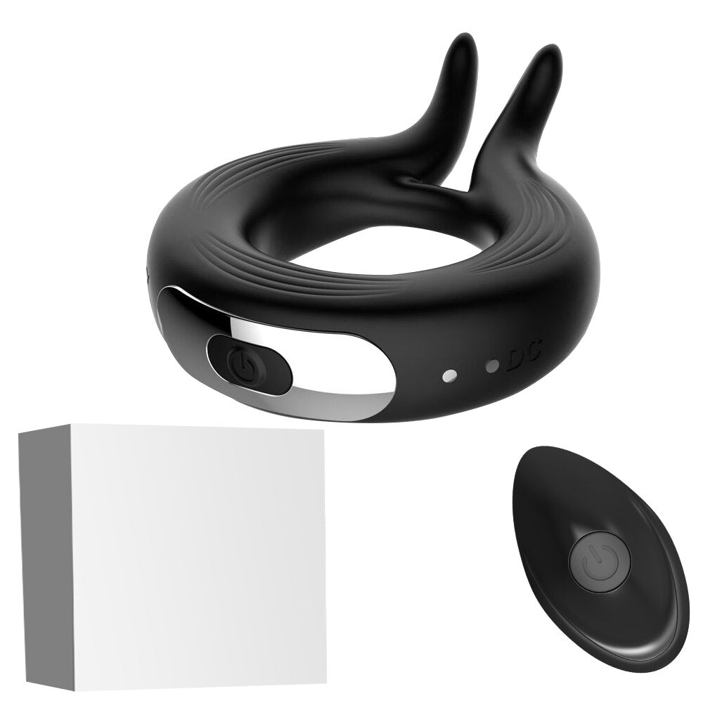 Wireless Remote Control Penis Vibrator Ring for Men Delay Ejaculation Vibrating Cock Ring Male Masturbator Adult Sex Toy 18+