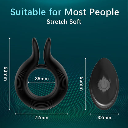 Wireless Remote Control Penis Vibrator Ring for Men, Delay Ejaculation Vibrating Cock Ring, Male Masturbator, Adult Sex Toys 18+