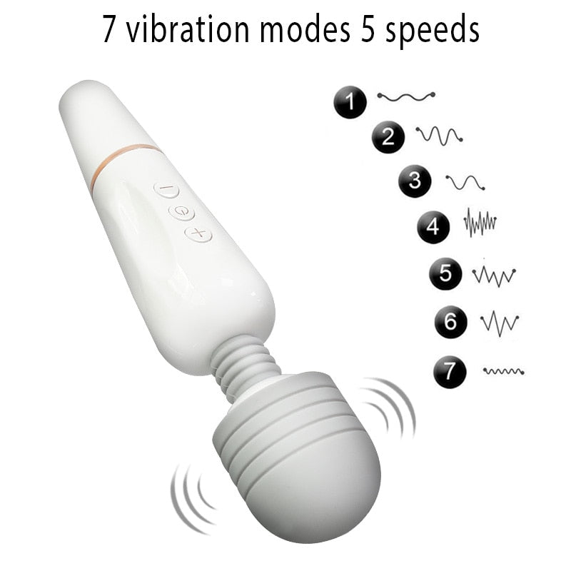 Powerful AV Magic Wand Body Massager, USB Charge G-Spot Vibrator for Women. Adult Vibrator Sex Toys for Women. Female Sex Products.
