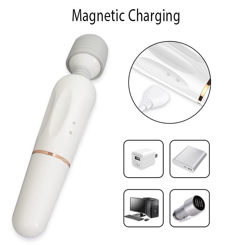 Powerful AV Magic Wand Body Massager, USB Charge G-Spot Vibrator for Women. Adult Vibrator Sex Toys for Women. Female Sex Products.