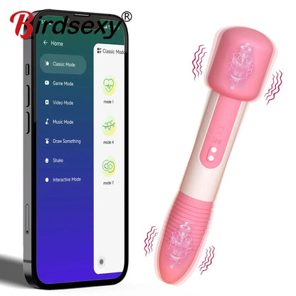 Powerful Bullet Vibrator, App Bluetooth Control, Clitoral G-Spot Stimulation Massager, Mini Anal Pussy Stimulator Sex Toy for Women