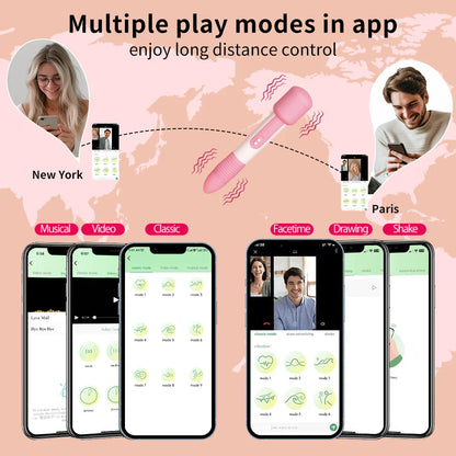 Powerful Bullet Vibrator, App Bluetooth Control, Clitoral G-Spot Stimulation Massager, Mini Anal Pussy Stimulator Sex Toy for Women