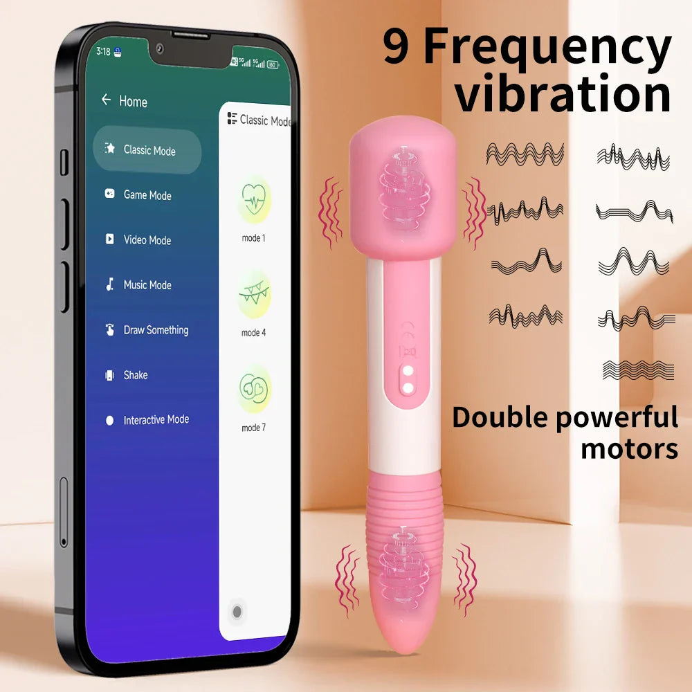 Powerful Bullet Vibrator, App Bluetooth Control, Clitoral G-Spot Stimulation Massager, Mini Anal Pussy Stimulator Sex Toy for Women
