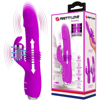 Pretty Love Thrusting Vibrators For Women Sex Toys 12-Speed Retractable Sex Machine Vagina G-Spot Masturbation Toys For Adults