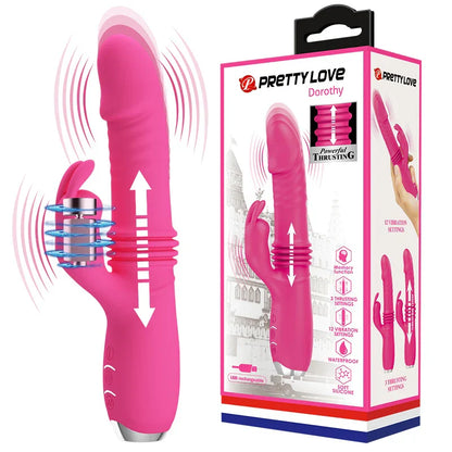 Pretty Love Thrusting Vibrators For Women Sex Toys 12-Speed Retractable Sex Machine Vagina G-Spot Masturbation Toys For Adults