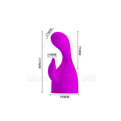 Prettylove G-spot Clitoris Stimulation AV Vibrator Cap Head Magic Wand Massager Attachment AV Rod Accessories Sex Toys for Woman
