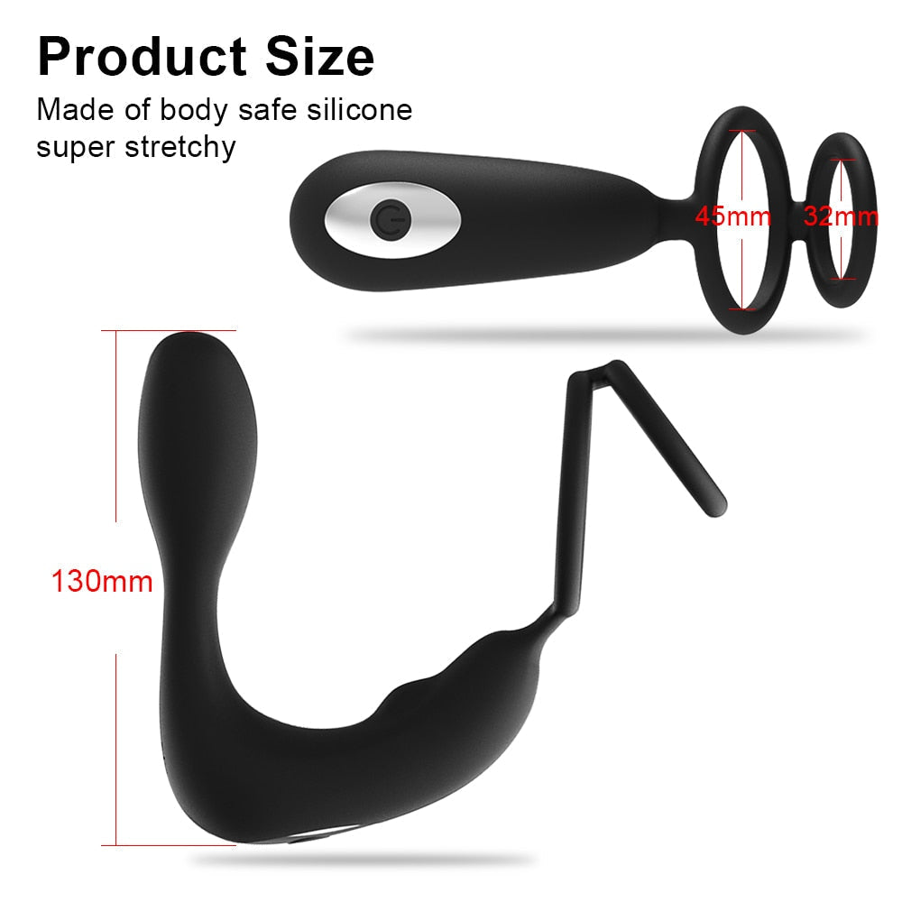 Male Prostate Massager, 9-Speed Motor Vibrators, Sex Toys for Men, Masturbator, Anal Butt Plug, Adult Product for Couples 18+