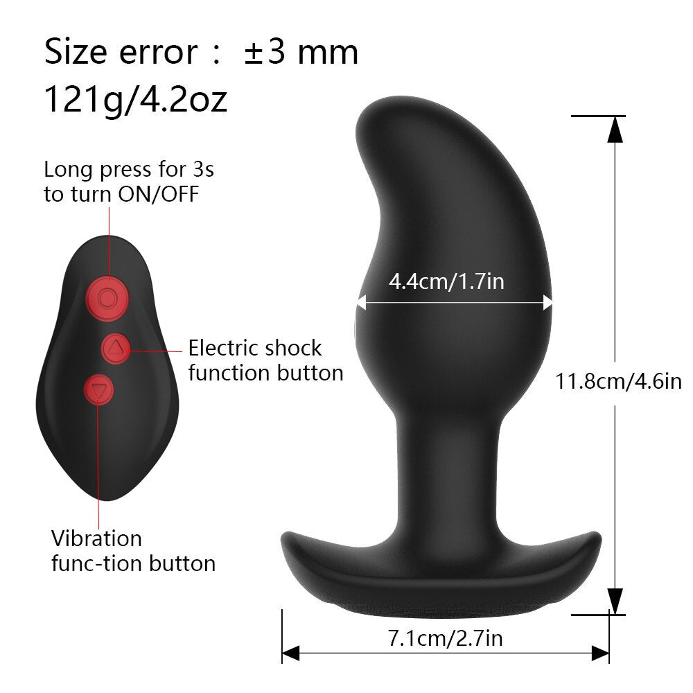ไฟฟ้าช็อตชาย Prostate Massager ไร้สาย Anal Vibrator Dildo Vibrator Big Butt Plug Anal เกย์เซ็กซ์ทอยสำหรับผู้ชายผู้หญิง