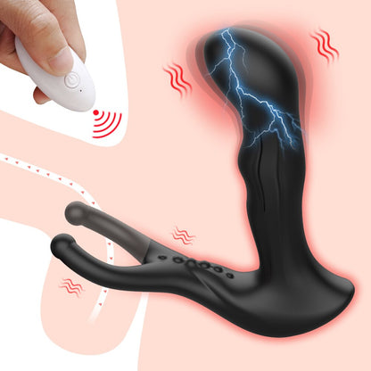 ไฟฟ้าช็อตชาย Prostate Massager ไร้สาย Anal Vibrator Dildo Vibrator Big Butt Plug Anal เกย์เซ็กซ์ทอยสำหรับผู้ชายผู้หญิง
