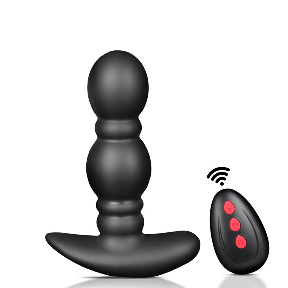 Wireless Remote Control Prostate Massager Inflatable Anal Plug Vibrating Butt Plug Anal Dilator Vibrator Sex Toy for Men