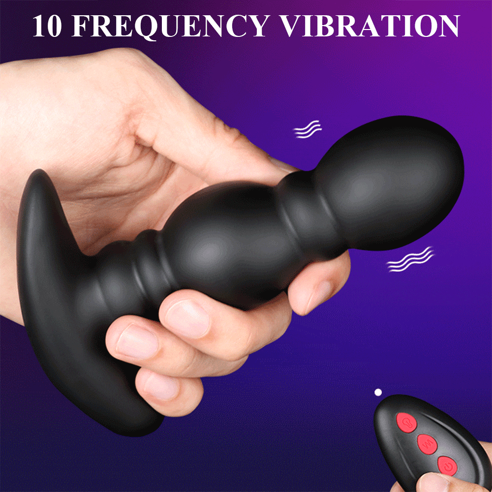 Wireless Remote Control Prostate Massager Inflatable Anal Plug Vibrating Butt Plug Anal Dilator Vibrator Sex Toy for Men