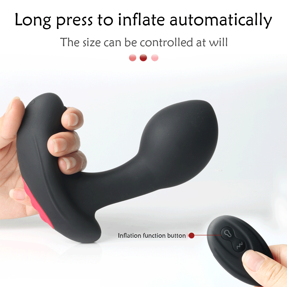 Wireless Remote Control Male Prostate Massager Inflatable Anal Plug Vibrating Butt Plug Anal Dilator Vibrator Sex Toys For Men