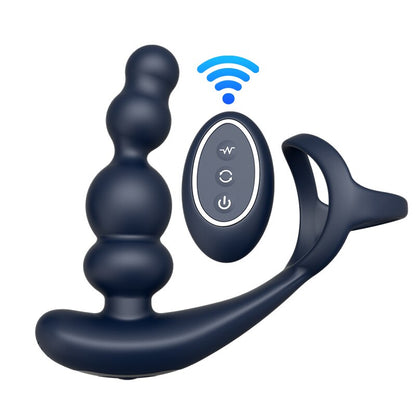 Men's Prostate Massager Vibrator 360° Rotating Anal Plug Cock Ring Butt Plug Vibrator Wireless Control Sex Toy for Men Masturbator