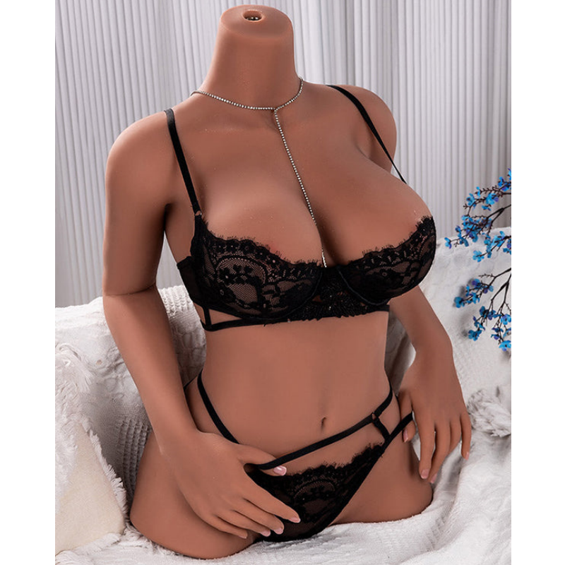 Bangkok Stock - RIDMII Dickey TPE Tan Female Half Torso Sex Doll With Arms