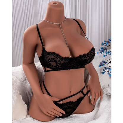 Bangkok Stock - RIDMII Dickey TPE Tan Female Half Torso Sex Doll With Arms