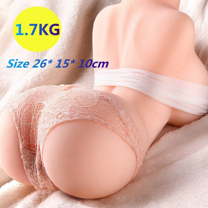 Real Soft Fake Torso Anus Vagina Male Masturbator Sex Toys for Men 18 Men Masterbater Artificial Vagina Anal SexDoll