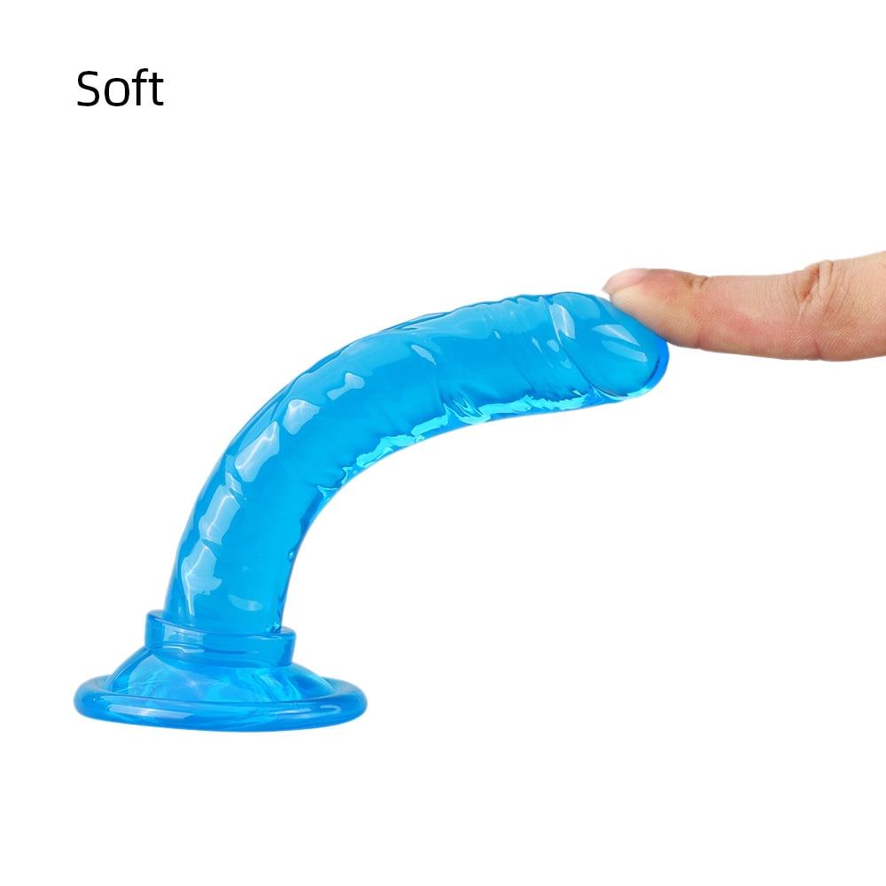 Realistic Dildo Vagina Anal Butt Plug Penis with Suction Cup, Non-Vibrating Sex Toys for Woman Masturbation Adult Toys