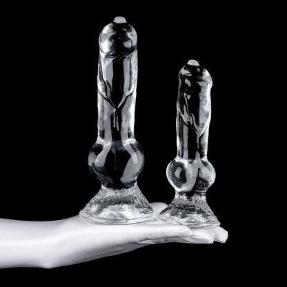 Realistic Dog Dildo Transparent Animal Clitoris Stimulator Strong Suction Cup Dildo Monster Huge Size Penis Adult Sex Toys