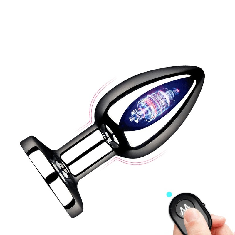 Remote Control Metal Anal Plug Vibrators Adult Vaginal Dilator Women Sex Toys Butt Plug SM Outdoor Play Anus Expansion Beads