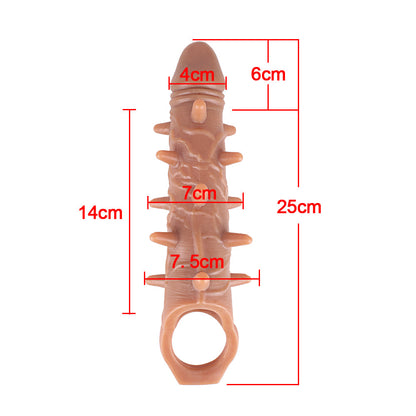 ขนาดใหญ่เครื่องขยายอวัยวะเพศชายเสื้อ Reusable ถุงยางอนามัย Delayed Ejaculation Cock แหวน Dick Enlargemen เซ็กซ์ทอยสำหรับชาย Intimate ดี