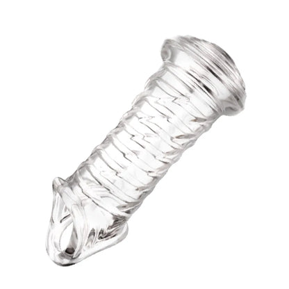 Reusable Penis Extender Cock Rings Delay Ejaculation Penis Condoms Dick Sleeve Silicone Glans Cover Enlargement Sex Toys For Men