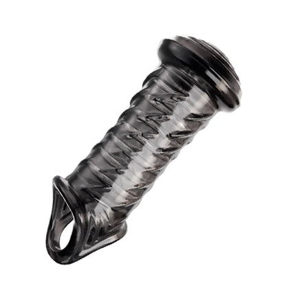 Reusable Penis Extender Cock Rings Delay Ejaculation Penis Condoms Dick Sleeve Silicone Glans Cover Enlargement Sex Toys For Men