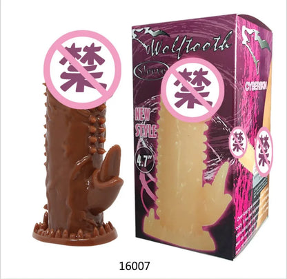 Reusable Penis Sleeve Penis Condom Cock Dick Sex Toys For Men Enlargement Time Delay