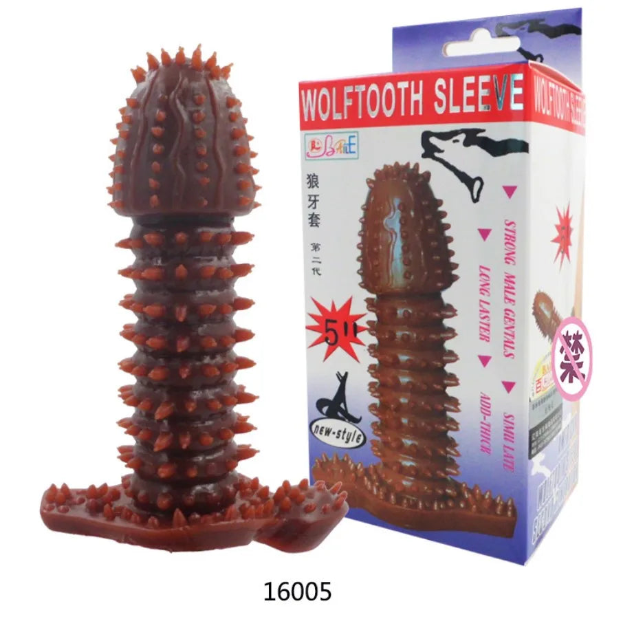 Reusable Penis Sleeve Penis Condom Cock Dick Sex Toys For Men Enlargement Time Delay