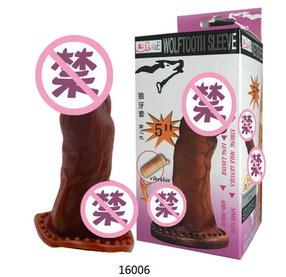 Reusable Penis Sleeve Penis Condom Cock Dick Sex Toys For Men Enlargement Time Delay