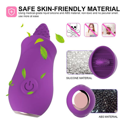 Rose Clitoris Stimulation Vibrator for Women, G-Spot Vibration, Tongue Licking, Oral Vagina Nipple Massager, Female Masturbator