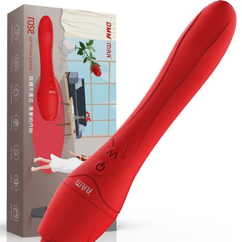 Rose Vibrator with Heater for Female Masturbation, Adult Arousal Accessory, Sex Toy for Sex, Dildo for Anal Sex Toy
