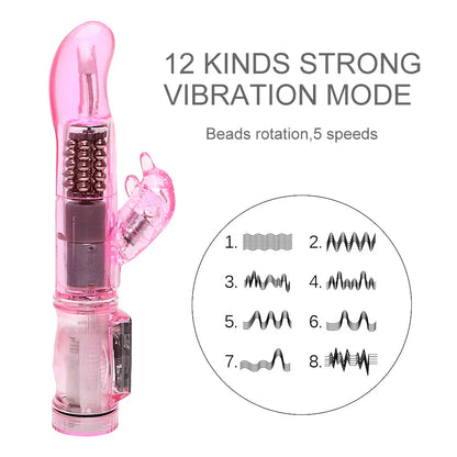 Rotating Dildos Anal Plug Rabbit Vibrators for Women Clitoris Vagina Butt Massage Sex Toys Adult Erotic Machine Female Sextoy Shop