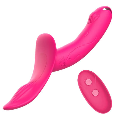 7-Speed Wearable Double Vibrators for Women, Lesbian Couples, USB Rechargeable, Strapless Strap-On Dildo, Female Adult Sex Toys