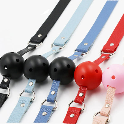 Woman Mouth Opener BDSM Mouth Gag Silicone Balls SM Mouth Plug Sex Toy Adult Erotic Games Sextoy Kits Couple Oral Sex Game Tools
