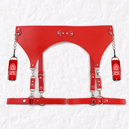 Sex Handcuffs Women's Sexy Lingerie Garter Harness Bondage Set Erotic Sex Toys for Women Strip Club Party Adult Sex Games BDSM