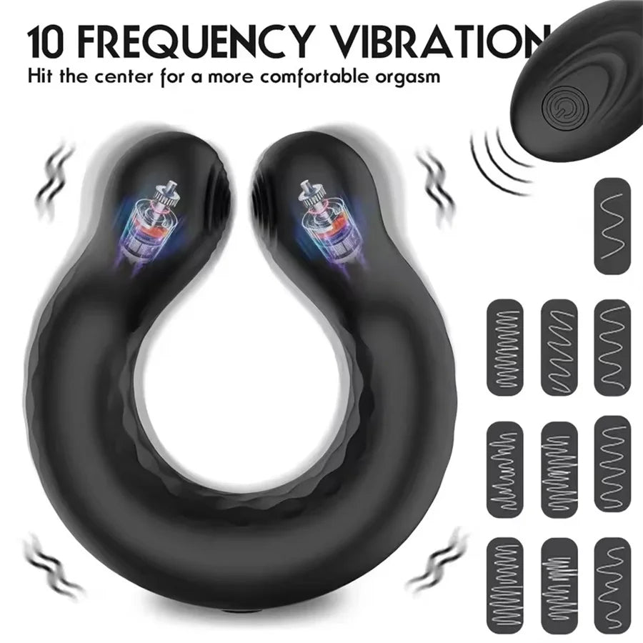 Wireless Remote Vibrating Penis Ring, Cock Ring Vibrator, Delay Ejaculation, Cockring, Male Masturbator, Sex Toys for Men Gay 18+