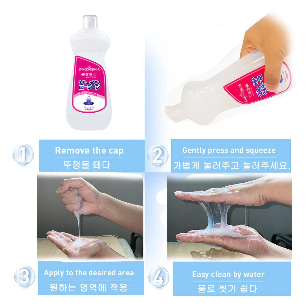 Lubricant for Men, Women, Sex Toys: Creamy, Viscous, Water-Based Oil. Lubricating Anal/Vaginal. Adult Imitation Semen. Sex Shop.