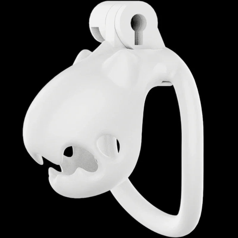 Furry Cute Male Chastity Cage CB Lock SM Flirting Adult Toy Bondage Device for Gay Erotic Urethral Lock with 4-Ring Wrapped Penis