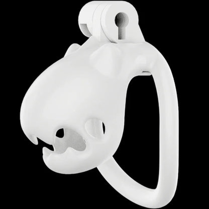 Furry Cute Male Chastity Cage CB Lock SM Flirting Adult Toy Bondage Device for Gay Erotic Urethral Lock with 4-Ring Wrapped Penis