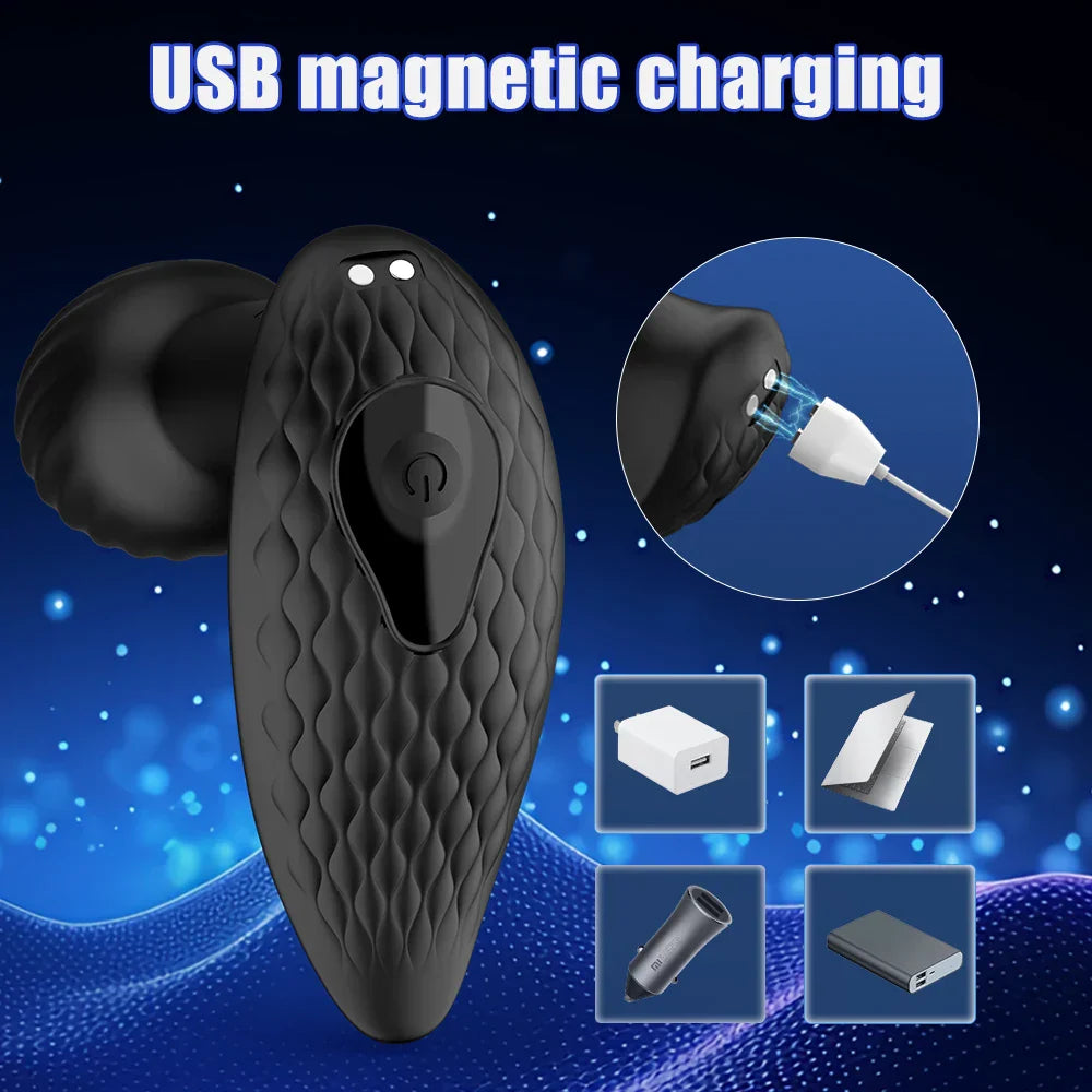 Wireless Remote 9 Modes Anal Plug Vibrator 360 Rotation Wearable Vibrating Butt Plugs Prostate Massager Adult Sex Toys For Women