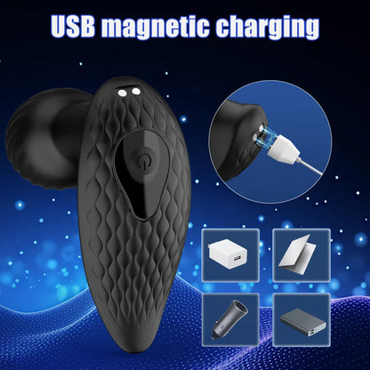 Wireless Remote 9 Modes Anal Plug Vibrator 360 Rotation Wearable Vibrating Butt Plugs Prostate Massager Adult Sex Toys For Women