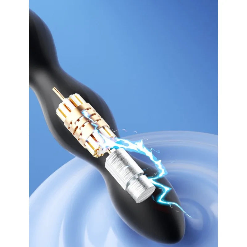 Anal Vibrator Electric Shock Anal Sex Plug Sex Toys Silicone Beads Vibrator Wireless Remote Control Anal Sex Toys for Women