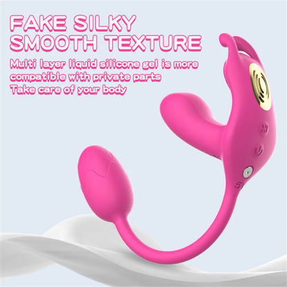 3-in-1 Wearable Vibrator, Love Egg, Female Masturbator, Bendable Massage Stick, Nipple Clitoris G-Spot Stimulation Sex Toy For Women