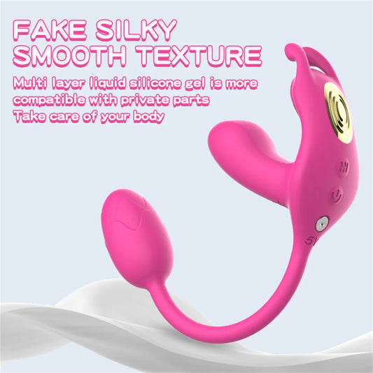 3-in-1 Wearable Vibrator, Love Egg, Female Masturbator, Bendable Massage Stick, Nipple Clitoris G-Spot Stimulation Sex Toy For Women