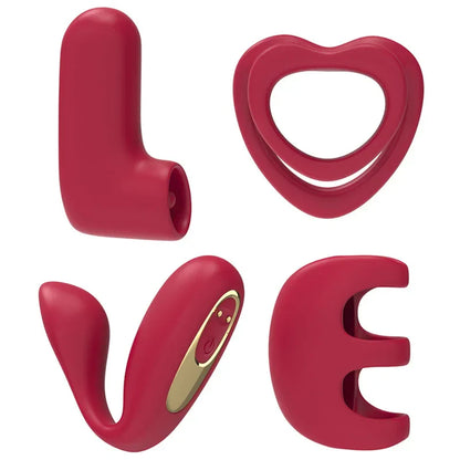 Tracy's Dog Love Vibrator Kit with Removable Vibrating Bullet and 4 Silicone Attachments - Remote Adult Sex Toys for Women & Partners