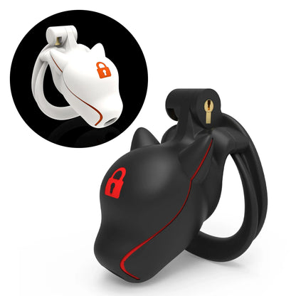 SM Silicone Puppy Male Chastity Cage Bondage Sex Toys CB Lock Discreet Chastity Cock Cage Adults for Men's Abstinence for Gay