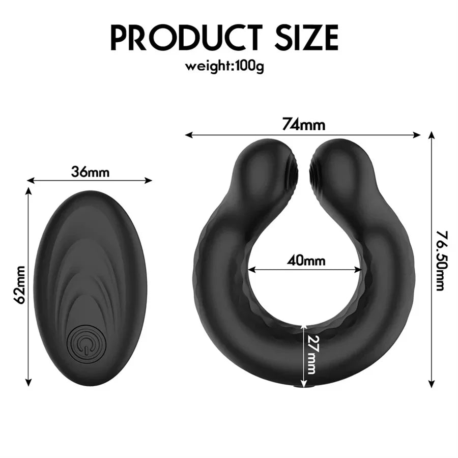 Wireless Remote Vibrating Penis Ring, Cock Ring Vibrator, Delay Ejaculation, Cockring, Male Masturbator, Sex Toys for Men Gay 18+