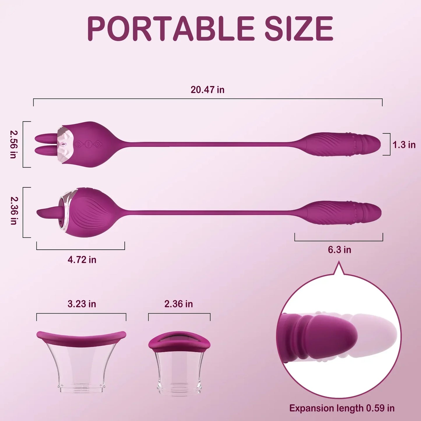 Rose Sucking Vibrator for Women 4-in-1 Thrusting Dildo G-Spot Nipple Sucker Clitoris Stimulator Vibrating Egg Adult Sex Toys