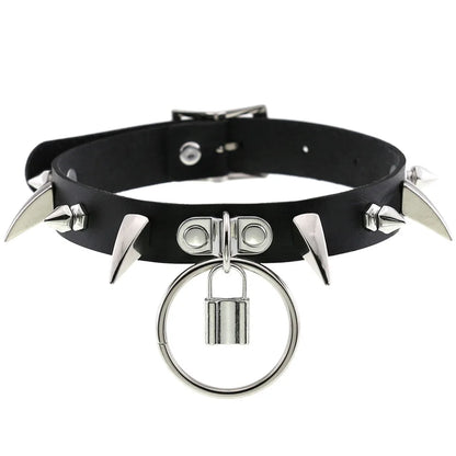 BDSM Different Style Fashion Punk Men Torques Necklace Gothic PU Leather Choker Collar Necklace Women Body Chain