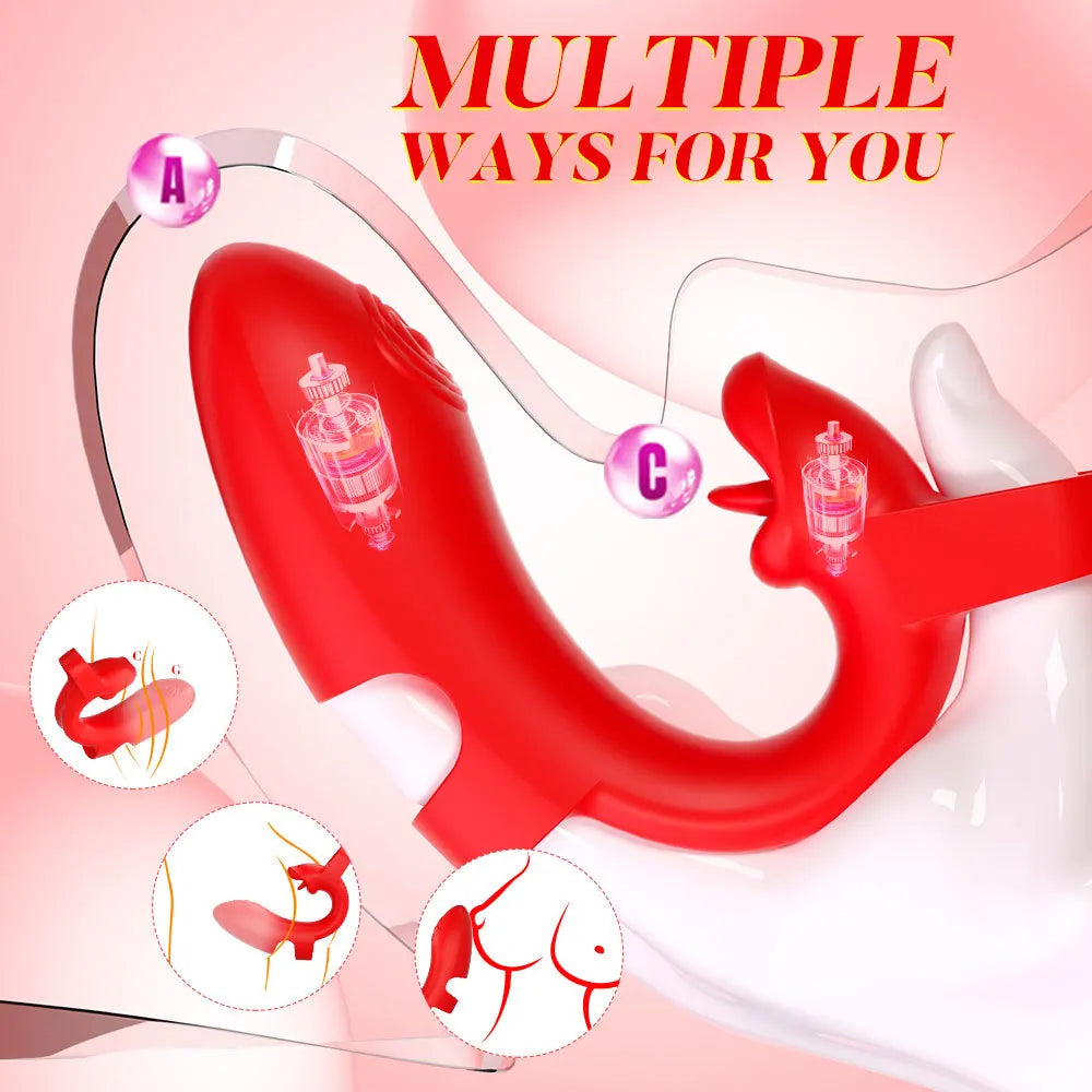 2-in-1 Wearable Finger Vibrator Clitoral G-Spot Trigger Stimulator 10-Speed Vaginal Massager Masturbation Sex Toy For Women Adults 18+